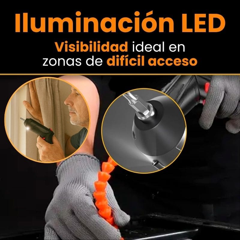 Destornillador Eléctrico Portátil ZORTINS™ ( ¡OFERTA EXCLUSIVA SOLO PARA LOS PRIMEROS 50 COMPRADORES- llévate de regalo 47 brocas variadas, un mandril de 6 mm y un maletín) ! solo hasta hoy a las 11:59 p.m.!