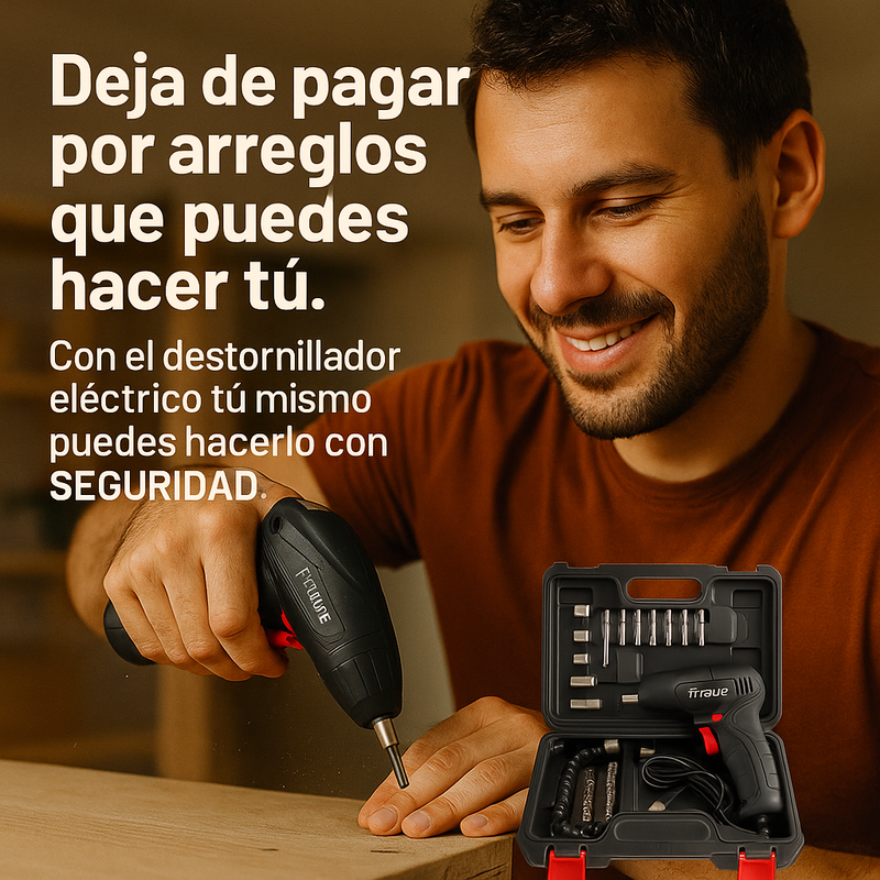 Kit Destornillador Eléctrico Portátil ZORTINS™ con 47 puntas variadas, un mandril + ¡Juego de herramientas adicional como REGALO para los primeros 50 que aprovechen esta oferta!🎁 ¡Solo por hoy hasta las 11:59 p. m. con envío GRATIS y pago contra entrega!