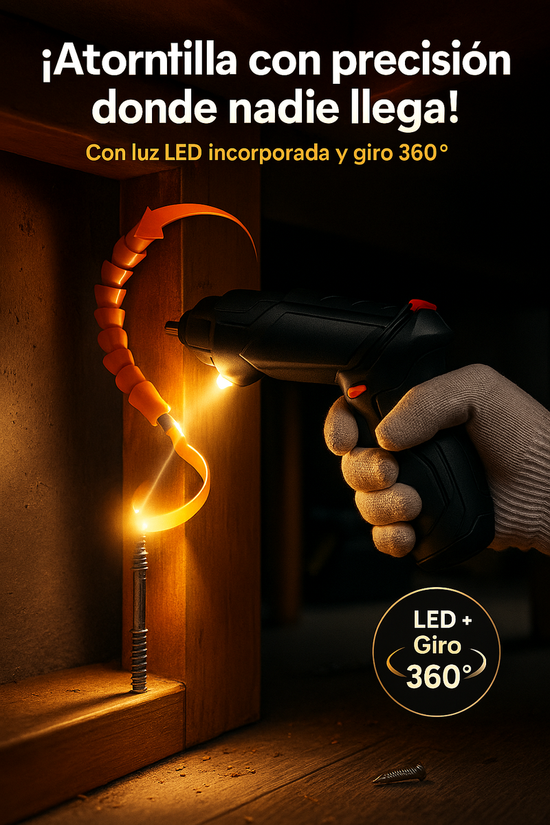 Kit Destornillador Eléctrico Portátil ZORTINS™ con 47 puntas variadas, un mandril + ¡Juego de herramientas adicional como REGALO para los primeros 50 que aprovechen esta oferta!🎁 ¡Solo por hoy hasta las 11:59 p. m. con envío GRATIS y pago contra entrega!